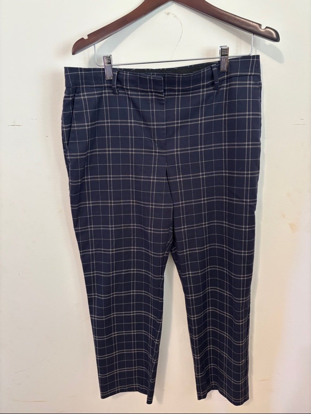 Ann Taylor Women’s Navy Plaid Dress Pants
